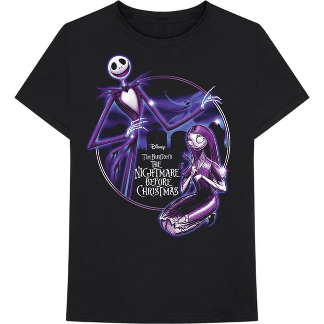 The Nightmare Before Christmas T-Shirt Unisexe Purple Graveyard