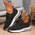 thumbnail image 3 of Women's Walking Running Shoes Vintage Crochet Knit Lace up Casual Fashion Sneakers Comfortable Work Shoes for Women, 3 of 5