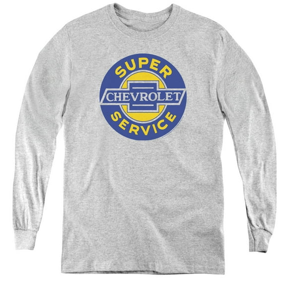 Chevrolet Chevy Super Service Youth Long Sleeve T-Shirt Athletic Heather