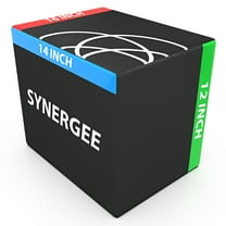Synergee 12/14/16 Ouch Proof 3 in 1 High Density Foam Plyometric Box for Jump Training and Conditioning