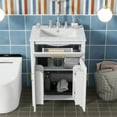 thumbnail image 4 of LHYY 24"Bathroom Vanity Combo with Ceramic sink,Luxurious Space-Saving Vanity-2 Soft-Close Doors, 4 of 9
