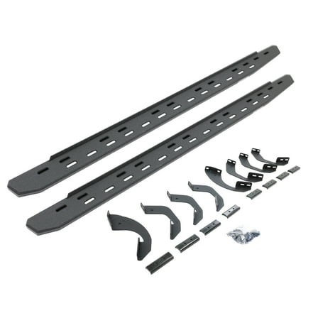 Go Rhino 69643580ST RB30 Slim Line Running Boards with Bracket Kit - Double Cab Only For Toyota 22-24 Tundra (Extended Cab Pickup)