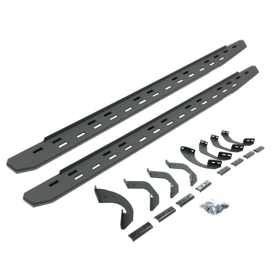 Go Rhino 69643580ST RB30 Slim Line Running Boards with Bracket Kit - Double Cab Only For Toyota 22-24 Tundra (Extended Cab Pickup)