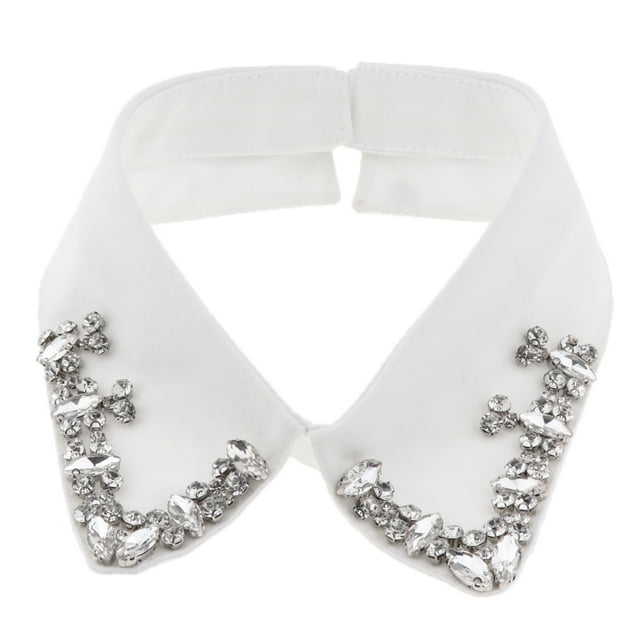 Blouse en Mousseline Col Faux Blouse à Demi-Col Blanc