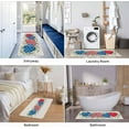 thumbnail image 4 of Flag Stars Stripes Kitchen Mat 2 Piece 4th of July Kitchen Rugs Non Slip Heart Star Eucalyptus Leaves Mats, Patriotic Soft Runner Rug Water Absorbent Star loor Mat for Sink 17"x30"+17"x47", 4 of 6