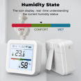 thumbnail image 5 of Detector de temperatura y humedad inteligente con wifi/zigbee de Graffiti, sensor inalámbrico de temperatura y humedad con batería para el hogar, 5 of 5