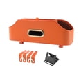thumbnail image 3 of Organizador de respaldo para asiento de coche, caja de pañuelos, almacenamiento universal para viajes por carretera, 2 portavasos Rojo marrón, 3 of 8