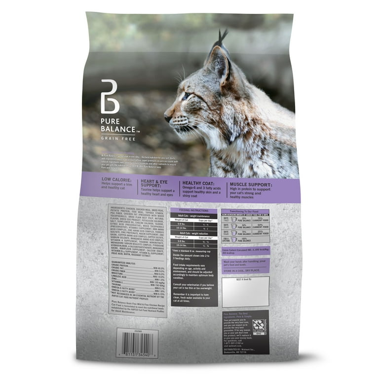 Pure Balance Chicken Flavor Dry Cat Food For Adult,, 44 OFF