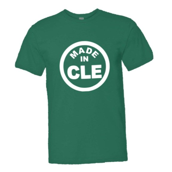 PleaseMeTees™ Mens From Born Made In Cleveland OH Logo Label HQ Tee