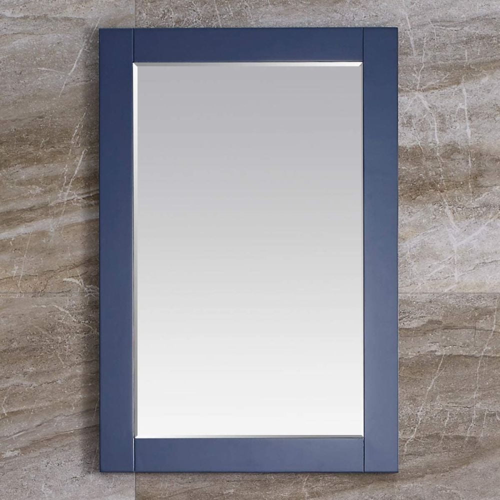 Kepooman F&R 24" X 35" Bathroom Vanity Mirror for Home, Solid Wood Framed Mirrors for Wall, Blue Kepooman F&R 24" X 35" Bathroom Vanity Mirror for Home, Solid Wood Framed Mirrors for Wall, Blue