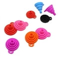 thumbnail image 3 of Kitchen Gadgets Accessories Foldable Silicone Collapsible Funnels for Filling Water Bottle Liquid Transfer Food Grade
4 Pack Kitchen Funnel Set, 3 of 6