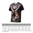 thumbnail image 6 of LAOLIUSN Men’s Deer Hunting T-Shirt, Big Buck Forest Wildlife Graphic Tee, 3D All Over Print Short Sleeve Crewneck,XL, 6 of 7
