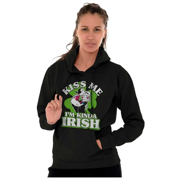 Popeye Olive Kiss Me Im Kinda Irish Hoodie Sweatshirt Women Men Brisco Brands S