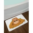 thumbnail image 2 of Groundhog Day Collection Bath Mat, Cartoon Scene of Marmot Looking out of an Earth Hole, Plush Bathroom Decor Mat with Non Slip Backing, 29.5" X 17.5", Ginger Amber and Peach, by Ambesonne, 2 of 2