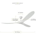 thumbnail image 3 of Visual Comfort Ventilateur de Plafond Extérieur 70 Pouces Blanc Mat avec Télécommande et 3 Pales, 3 of 9