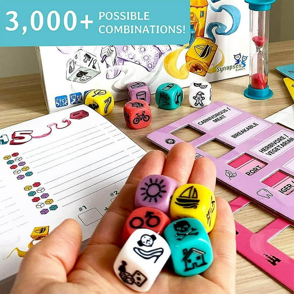Synapses Games Match 5 Word Matching Family Board Game Two to Eight Players