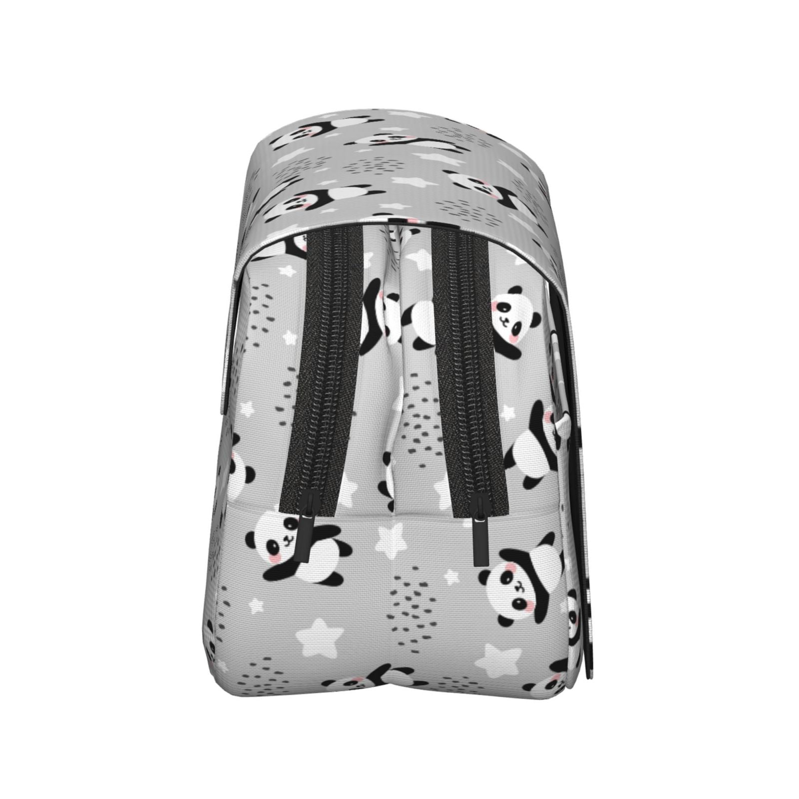 Rateoe Pandas Between Clouds and Stars Pattern Double Clamshell Pen Case, Storage Organizer with Two Zipper Compartments– Holds Up to 50 Pencils & Pens