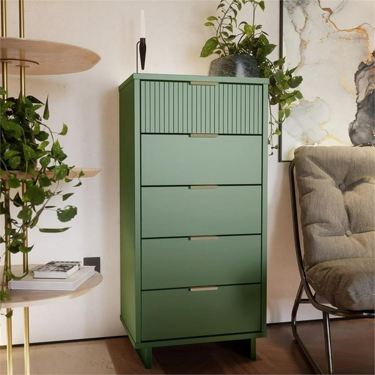 sage green and wood dresser DaVinci Shea 6-Drawer Dresser Warm White/Honey