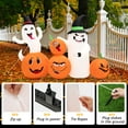 thumbnail image 4 of Topbuy 6 FT Halloween Inflatable Pumpkins & Ghosts Indoor Outdoor Party Decoration w/Bright LED Lights Powerful Blower Blow up Pumpkin Ghost w/ Witch Wizard Hat, 4 of 10