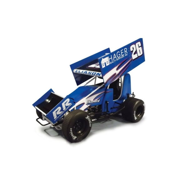 2021 Winged Sprint Car #26 Cory Eliason "Hager Realty" Blue - Acme, 1/18 scale Diecast Car