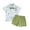 Green, variant on Bagilaanoe 2pcs Toddler Easter Outfits Baby Boy Shorts Set Short Sleeve Print Shirt Tops + Shorts 9M 12M 18M 24M 3T 4T Kids Casual Summer Clothes