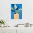 thumbnail image 3 of Kate and Laurel House Plant Framed Canvas Wall Art  by Emma Daisy 18 x 24 Sylvie Beaded White, Modern Contemporary, Flowers, Still Life Art for Wall Decor, Living Room Bedroom, 3 of 8