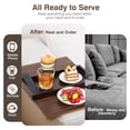thumbnail image 7 of Couch Arm Tray, Bamboo Sofa Tray Table for Couch, Anti-Slip Armrest Organizer, Foldable Couch Cup Holder for Snacks, Phone, Control, Cups, Brown, 7 of 7