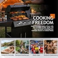 thumbnail image 3 of UBesGoo 3 Burner Propane Gas Grill with Side Burner 46000BTU for Camping Cooking BBQ, 3 of 8