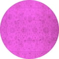 thumbnail image 1 of Ahgly Company Indoor Round Oriental Pink Traditional Area Rugs, 7' Round, 1 of 4