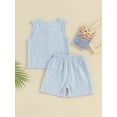 thumbnail image 3 of Bagilaanoe 2pcs Toddler Baby Boy Shorts Set Sleeveless Tank Tops + Shorts 6M 12M 18M 24M 3T Kids Casual Summer Clothes, 3 of 8