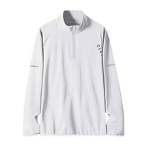 Mens Cycling Bike Jersey Long Sleeve Bicycle Shirts Stretch Color Matching Breathable Quick-Dry Zip Running Shirt