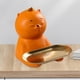 thumbnail image 3 of Bandeja de almacenamiento de estatua de gato BLESIY contenedor de monedas de Estatuilla de Animal de resina naranja, 3 of 8