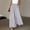 Gray, variant on Wide Leg Palazzo Pants for Women Elastic Waist Button Flowy Gaucho Pants Loose Fit Casual Culottes with Pockets Black S