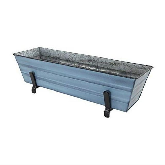 Achla C08NB-K6 2 x 6 Rampes Boîte à Fleurs avec Supports, Bleu - Petit