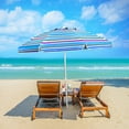 thumbnail image 1 of Gymax 7.2ft Beach Umbrella Outdoor Patio Garden w/ Carrying Bag Sand Anchor Blue, 1 of 10