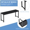 thumbnail image 5 of BTMWAY Dining Table Set with 2 Benches, 3 Piece Wood Dining Room Table Set with Metal Frame, Industrial Style Dinette Set for Kitchen Breakfast Nook, Heavy Duty Dinner Table Set for 4, Black, 5 of 12