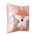 thumbnail image 2 of LNWH Decorative Pillow Covers, Cartoon Pink Fox Square Sofa Decorative Knit Pillow Case, 22"x22", 2 of 8