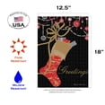 thumbnail image 2 of Toland Home Garden Sparkly Stocking Greetings Christmas Flag Double Sided 12x18 Inch, 2 of 5