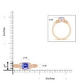 thumbnail image 4 of ANGARA Natural Cushion 1.05 ct Tanzanite Solitaire Engagement Ring in 14K Rose Gold for Women (Size-6mm) | December Birthstone, Anniversary, Jewelry Gift for Women | Natural Tanzanite Ring, 4 of 9