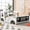 White + Pine, variant on Twin Size Classic Car-Shaped Platform Bed with Wheels Blue Pine Wood for Bedroom Fun Sleepover