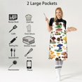 thumbnail image 4 of Apron, Stocking Stuffers Kitchen Apron with 2 Pockets, Apron for Cooking Waitress Bistro Baking, 4 of 6