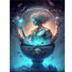 thumbnail image 1 of Cuadros Decorativos 5D bricolaje taladro redondo completo diamante pintura el zodiaco Kit arte decoración del hogar (sz3713) Wdftyju de costura negro 4 estilos, 1 of 9