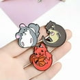 thumbnail image 4 of GKNET Student Cartoon Anime Cute Enamel Pin Collar Corsage Brooch Delicate Jewelry Gift AA-black cat 4, 4 of 9