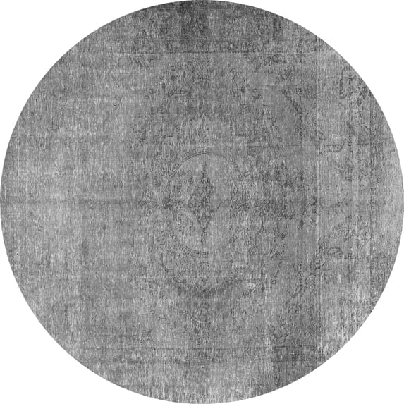 Ahgly Company Indoor Round Persian Gray Traditional Area Rugs, 6' Round