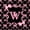 Black Pink W, variant on Manfei Pink Bow Letter A Twin Bedding Sets, Kawaii Ribbon Bedding Comforter Set for Girls Women, Pink Reversible, 7 Pieces