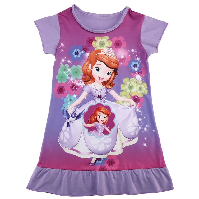Robe Tutu Décontractée Enfant Fille Dessin Animé Sirène Manches Courtes Princesse Vêtements