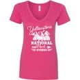 thumbnail image 3 of Inktastic Wyoming Yellowstone National Park Women's V-Neck T-Shirt, 3 of 5