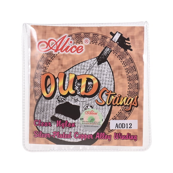 Alice AOD12 12-String Oud Strings Set(G-D-A-E-B-F) Nylon Core Silver Plated