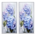 thumbnail image 2 of Designart "Blue violet Hydrangea Eternal Blooms II" Hydrangea Framed Wall Art Set Of 2 - Blue Floral Framed Canvas Set For Living Room Decor, 2 of 6