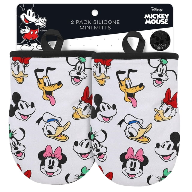 Manoplas de cocina Disney resistentes al calor en miniatura con diseño de Mickey y Minnie, Stitch